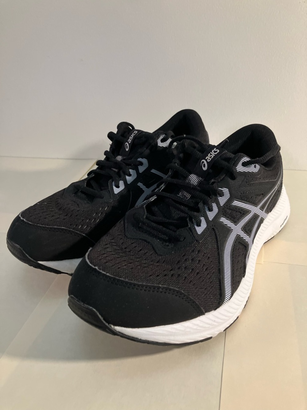 ASICS Black & White Athletic Running Sneakers